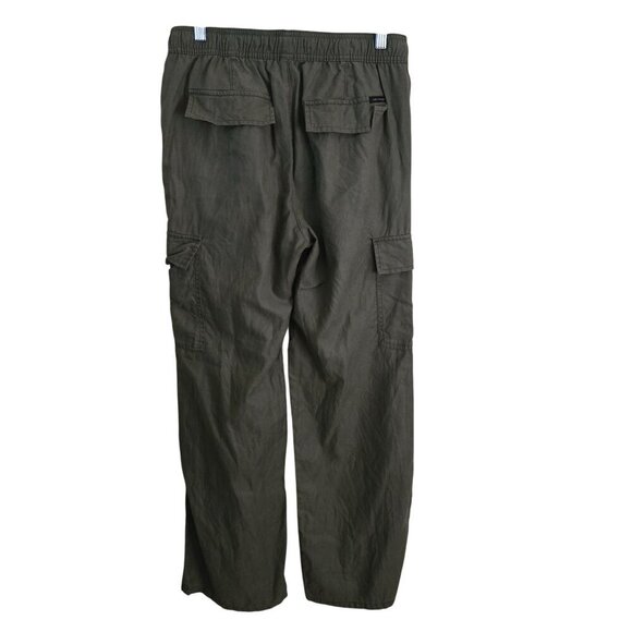 Sanctuary Sophia Tencel Cotton Cargo Pants Pine Green Elastic Waist Size S - Picture 3 of 9